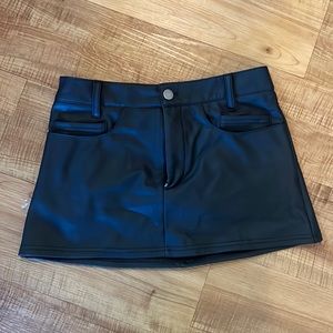 DOLLS KILL mini leather skirt
